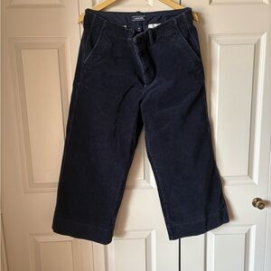 Land’s End | Wide Wale Wide Leg Corduroy Crop Pants. Pockets. Chic. Size 14